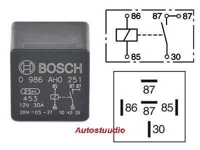 Relee Bosch 12V 20/30A 2x87