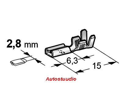 Klemm 2,8mm juhtmele 0,5-1,0mm² 10tk