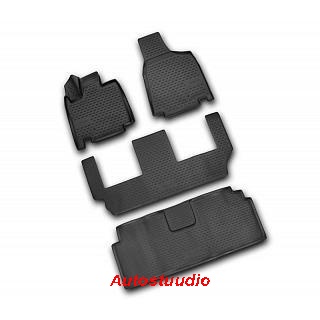 DODGE Grand Voyager (Caravan) 2008-2015 3-rida salongimatid, mustad