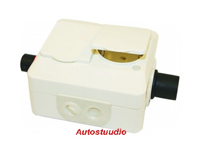 Pistikupesa Dual PlugIn 230V AC, pinnapealne, valge