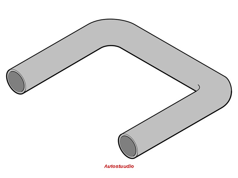 Vormvoolik jahutusvedelikule ø 20 L=354mm 180°