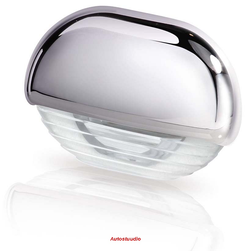 HELLA Marine astmetuli 12V/24V valge LED, kroomitud plastik kate