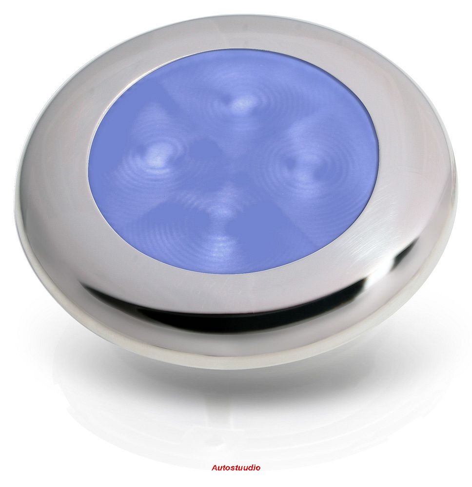 Ringvalgusti sinine 24V LED, matt roostevaba raam