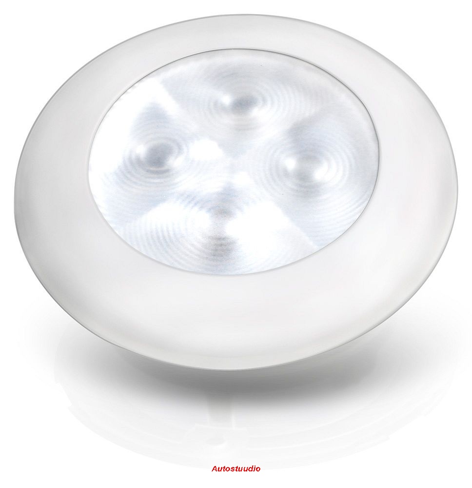 Ringvalgusti valge 12V LED, valge plastik raam