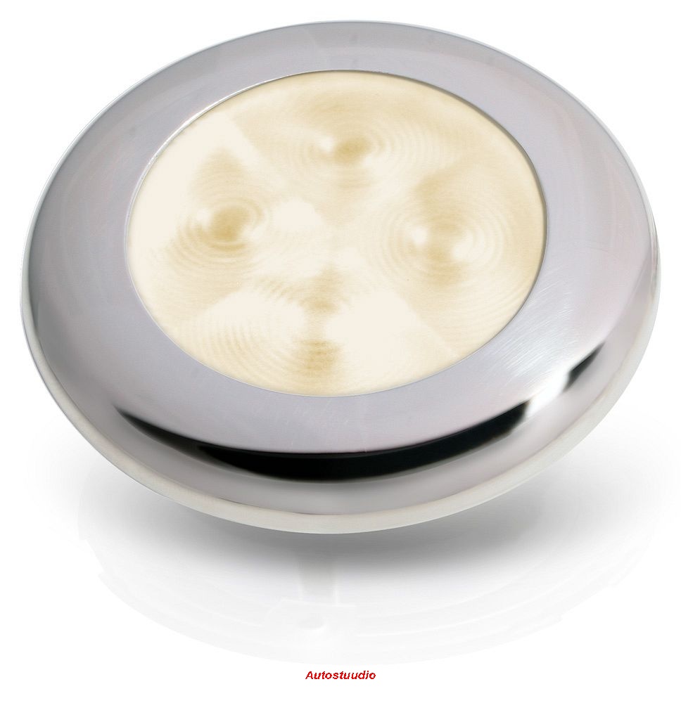 Ringvalgusti soe valge 12V LED, poleeritud roostevaba raam