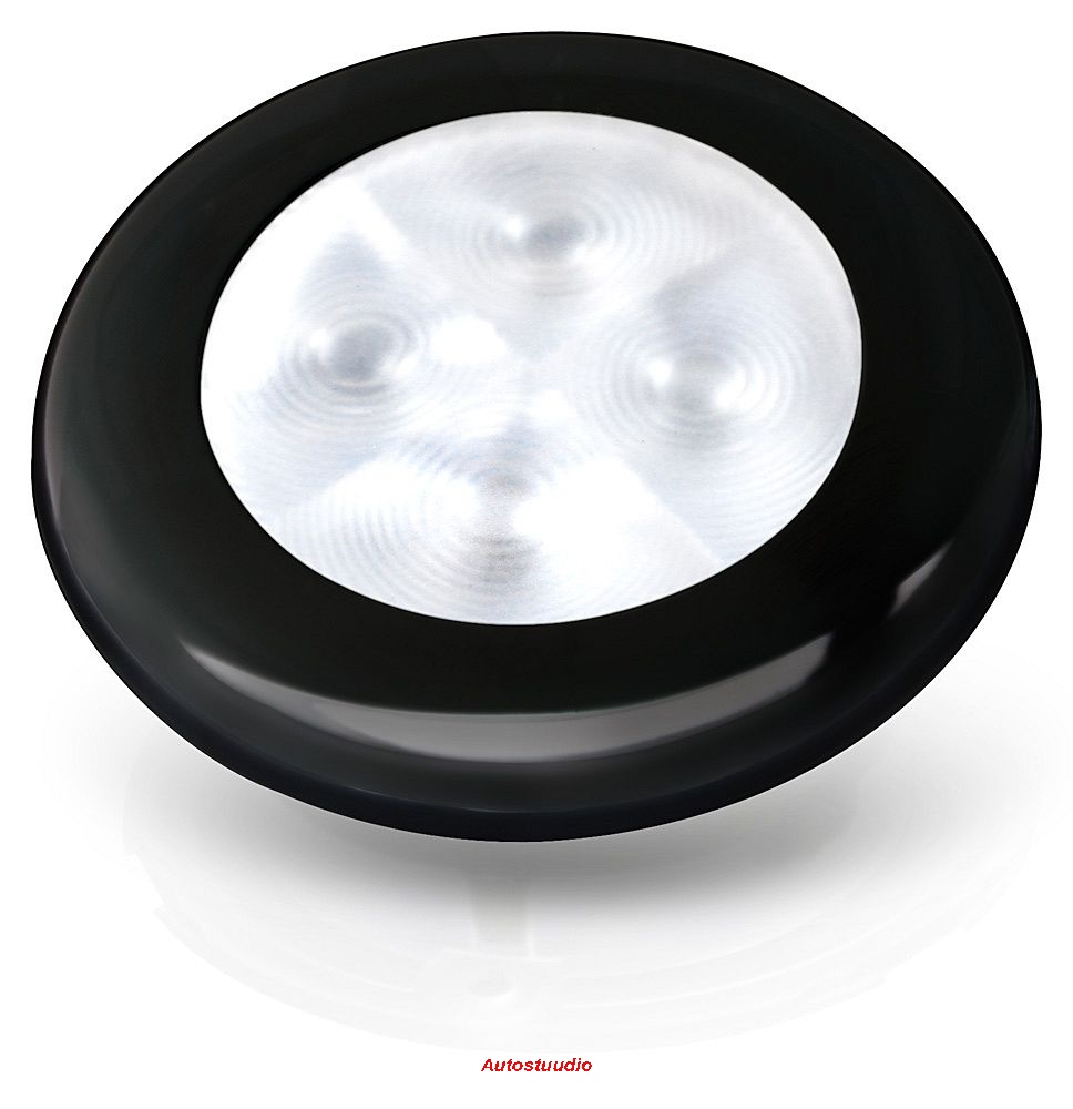 Ringvalgusti valge 24V LED, must plastik raam