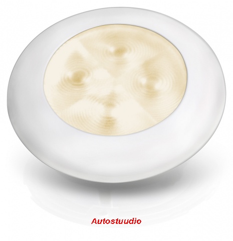 Ringvalgusti soe valge 24V LED, valge plastik raam
