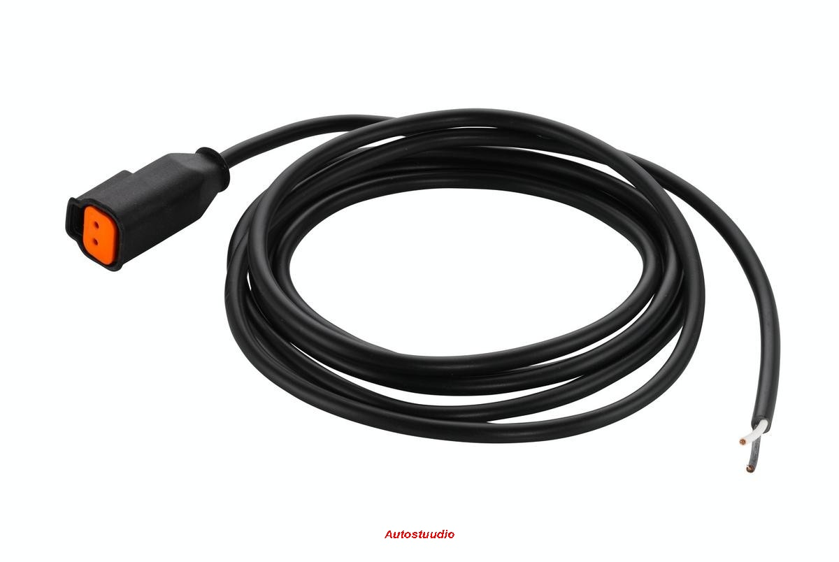 Ühenduskaabel - juhe töötulele 2x1,0mm2 2m, Deutch pistik, must