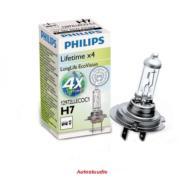 PHILIPS H7 LongerLife EcoVision 12V 55W esitule pirn
