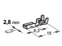 Klemm 2,8mm juhtmele 0,5-1,0mm² 10tk