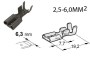 Klemm 6,3mm juhtmele 2,5-6,0mm²