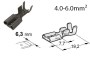 Klemm 6,3mm juhtmele 4,0-6,0mm² 10tk