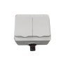 Pistikupesa Dual PlugIn (topelt seinaga) 230V AC, pinnapealne, valge