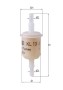 Kütusefilter 6mm kütusevoolikule, plastik