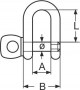 D-seekel lühike sirge, 13mm / A4-AISI 316
