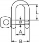D-seekel lühike sirge, 12mm / A4-AISI 316