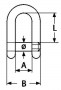 D-seekel kuuskantpoldiga, 8mm A4-AISI 316