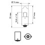Pirn 12V PHILIPS H20W BA9S