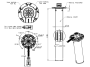 Sügavuse - tasemeandur toruandur 330mm ø 54mm 90-4Ohm