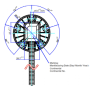 Tasemeandur - toruandur 350mm ø 54mm SS316 kontaktivaba