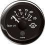 Rõhunäidik 25bar /350PSI 52mm 12V, must