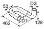 Veeühendustoru vormvoolik D1i=20 D2i=15 180°/90°