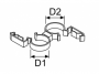 Klamber voolikute - kaablite ühendamiseks 2x D20, 1tk