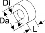 Distantspuks Di=8mm Da=20mm L=40mm