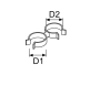 Klamber voolikute D1=25-28 ja D2=21.5-24 mm ühendamiseks, 1tk