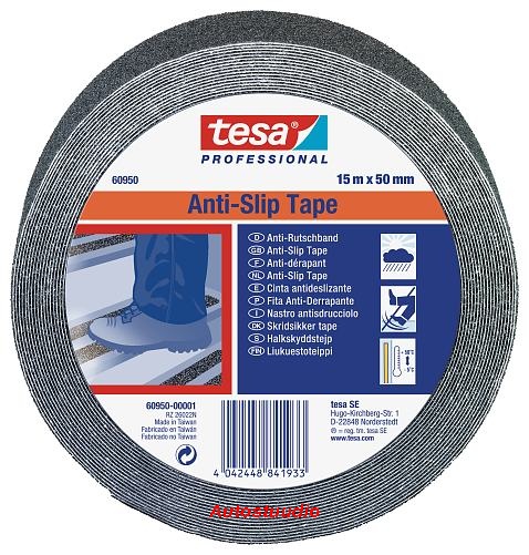Libisemisvastane teip 50mm x 15m, must