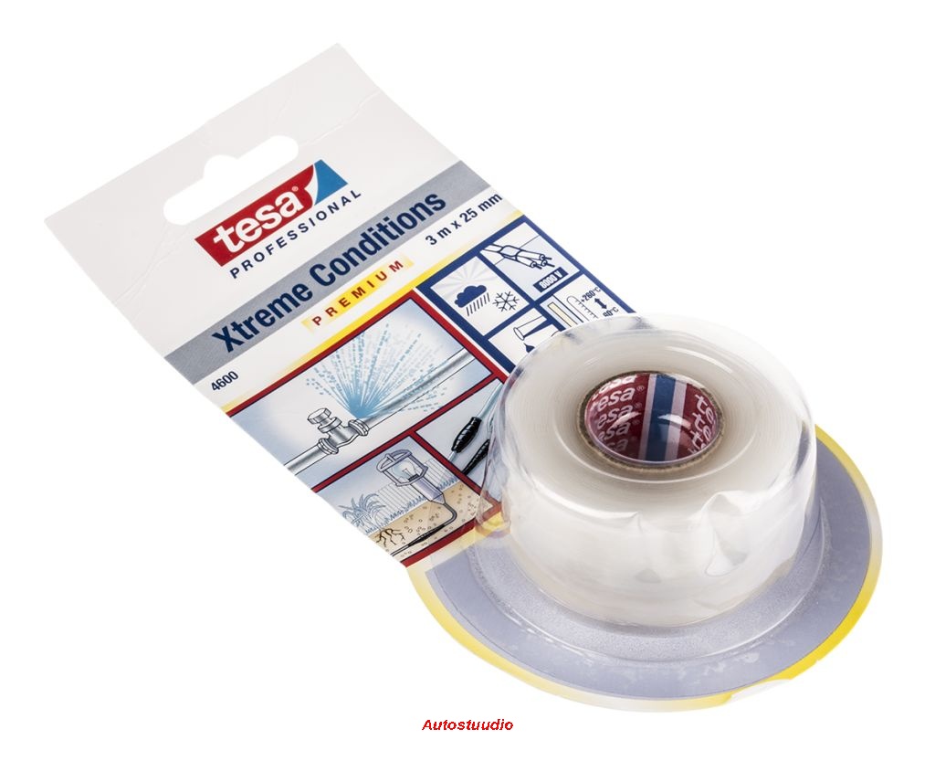 Vulkaniseeruv silikonteip Tesa 4600 Xtreme Conditions 25mm x 3m, läbipaistev