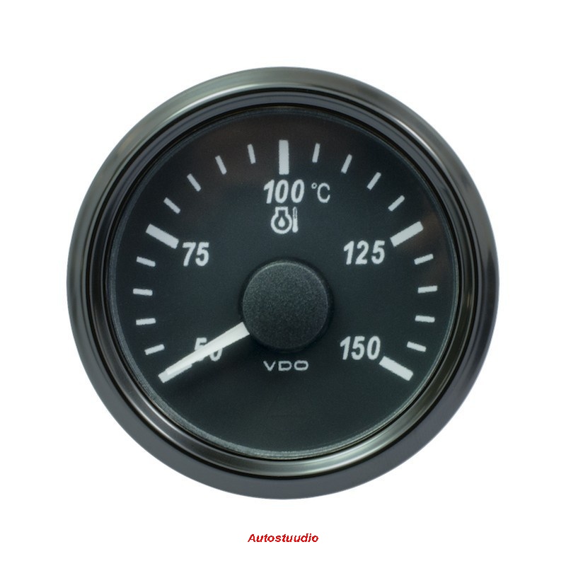 VDO 1375 SingleViu Mootoriõli temperatuuri näidik 150C 52mm 12-24V, must