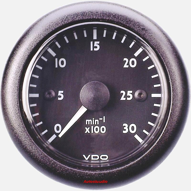 VDO OceanLine Tahhomeeter 0-3000 p/min ø 85mm 24V, must