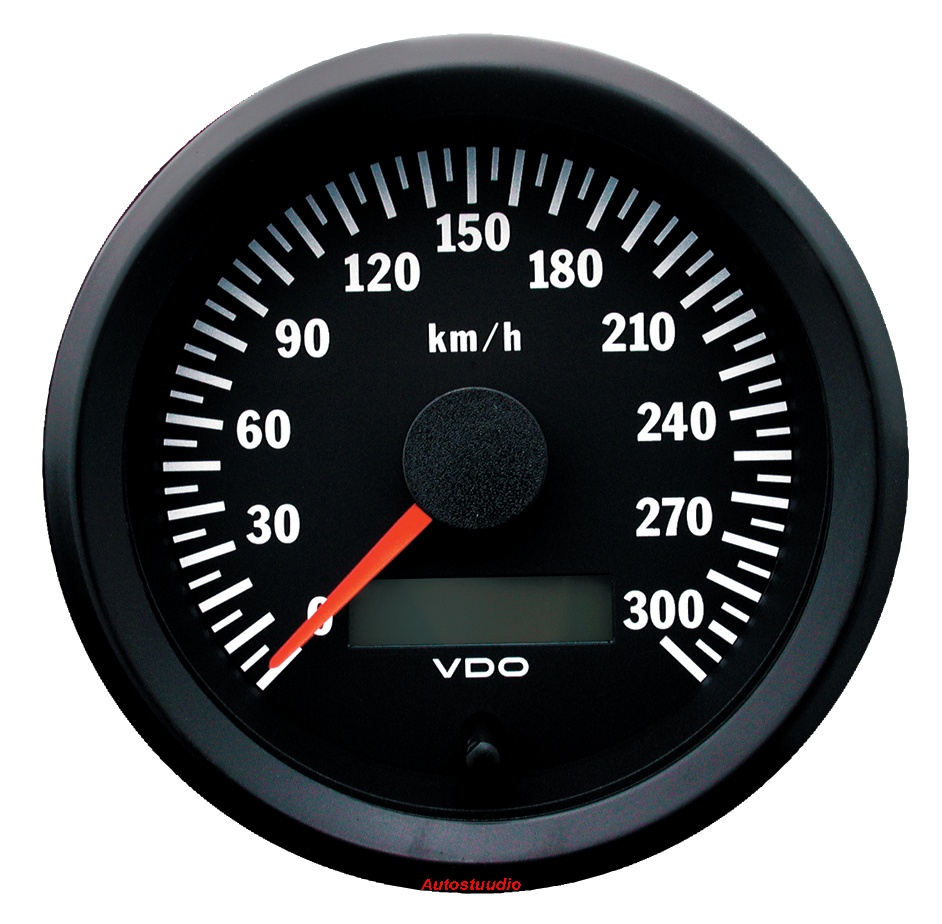 VDO spidomeeter ø 100mm 0-300km/h 12/24V, must