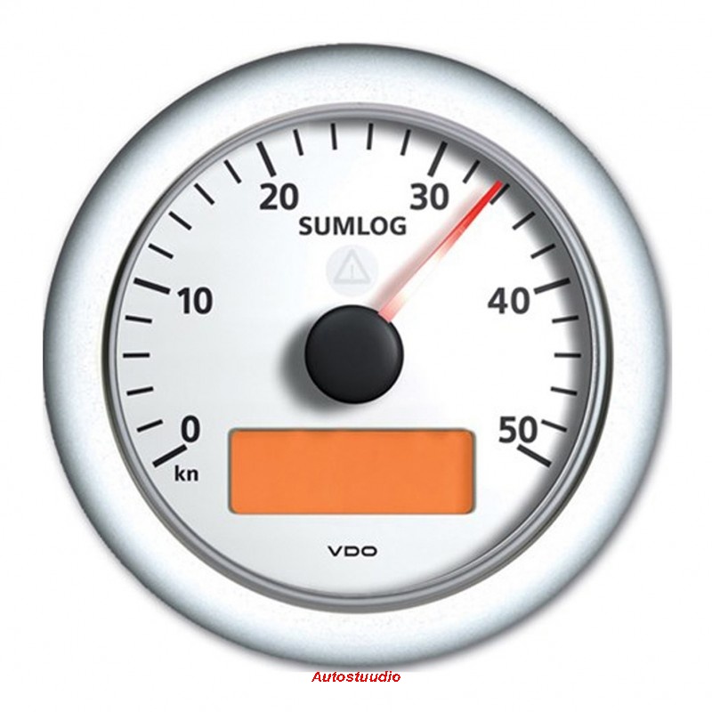 VDO - Veratron ViewLine Sumlog spidomeeter 85mm kiirus 50kn, valge