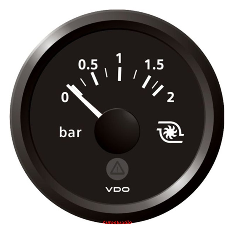 VDO ViewLine Marine turborõhu näidik Ø 52mm 0-2bar, must