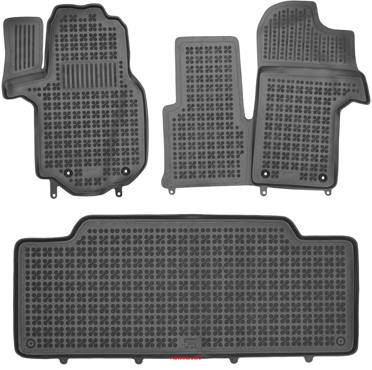 VW Crafter 2016-> 1. ja 2.istmerida salongimatid 3tk, mustad