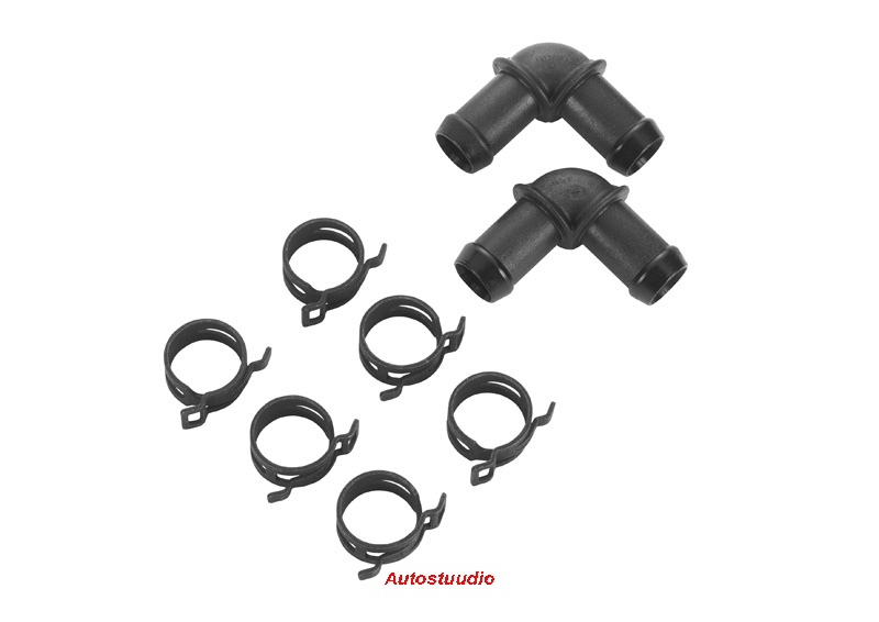 Veeühendustoru liidesed 2x90° ø 18mm ja 6xklambrid TT EVO